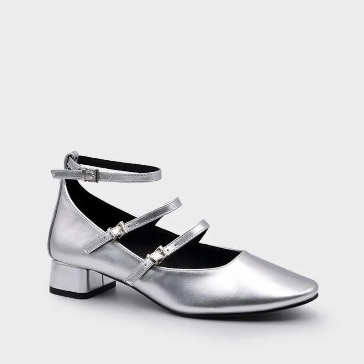 Zapatos Mary Jane con Tacón Bajo y Correas Ajustables