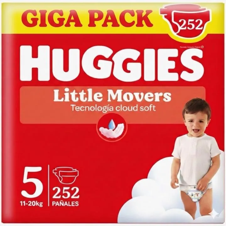 Huggies Little Movers Pañales para Bebé Tallas 3-6