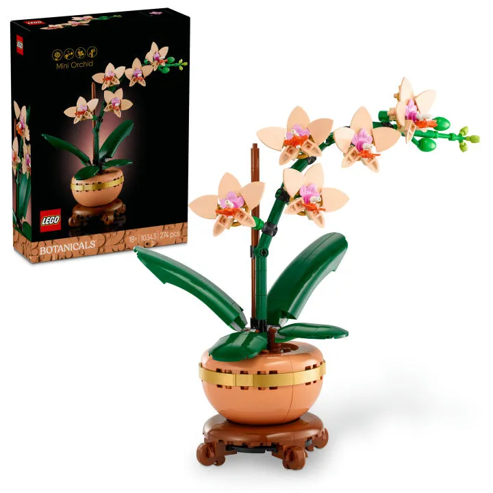 LEGO 10343 Orquídea Artificial Botanical - Set de Construcción para Adultos
