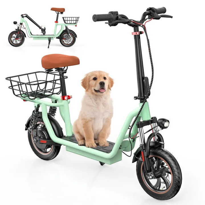 Patinete Eléctrico iScooter i12 Verde para Adultos - Potencia y Autonomía