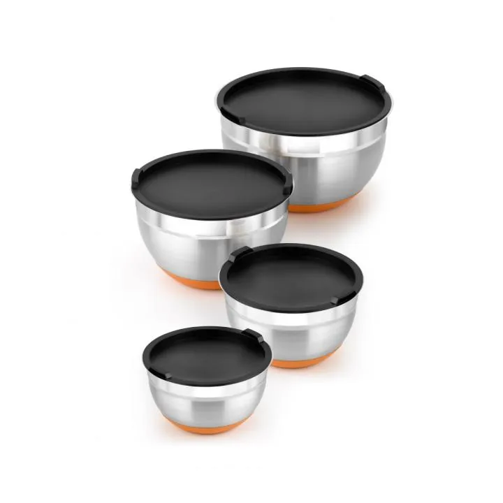 Set de Boles de Acero Inoxidable Bra Efficient con Tapa (12-24 cm)