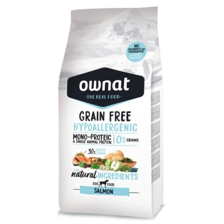Ownat Hypoallergenic GF Salmón Pienso para Perros Adultos 12kg