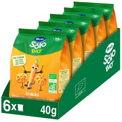 Hero Solo BIO Pack Snack de Zanahoria y Maíz