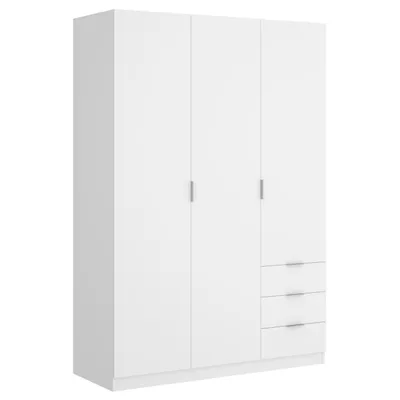 Dekit Armario 3 Puertas y 3 Cajones - ESSEN - Blanco