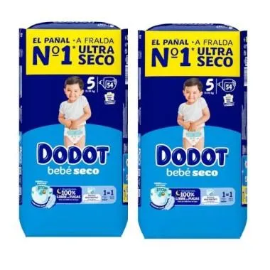 Dodot Bebé-Seco Talla 5: Pack Ahorro 108 Pañales para un Bebé Confortable y Protegido