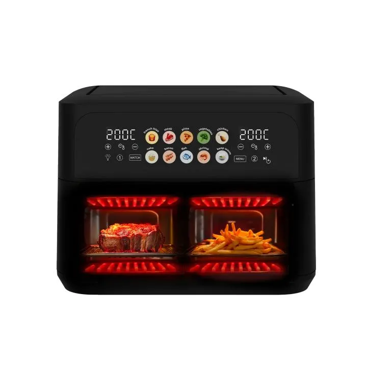 Freidora sin Aceite EVVO Tasty Fryer Advance Duo 10L con Doble Cesta y 2900W