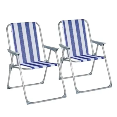 Pack 2 Sillas de Playa Plegables STARLEY con Reposabrazos