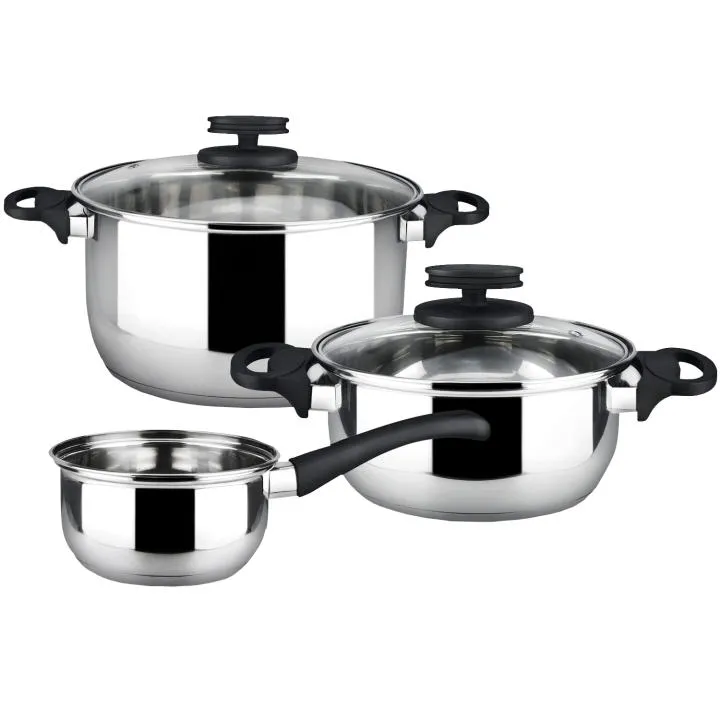 Magefesa Style: Batería Cocina 5 Piezas Acero Inox Inducción