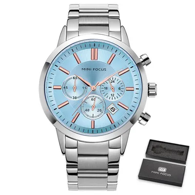 Reloj de Hombre Clásico – Acero Inoxidable, Resistente al Agua, Estilo Business Casual