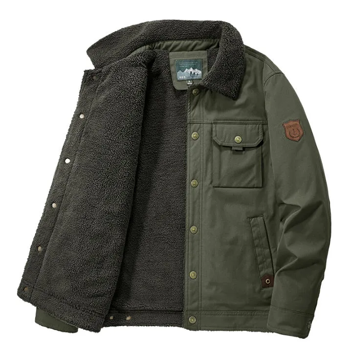 Chaqueta de Invierno de Vellón Grueso y Cálido para Hombre