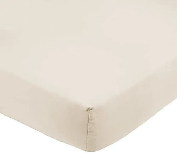 Amazon Basics FTD Sábanas Ajustables Microfibra 150x200x30 cm Beige