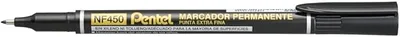 Pentel - Marcador permanente con punta de aguja extrafina de larga duración y tinta de color negro pack x 12 units