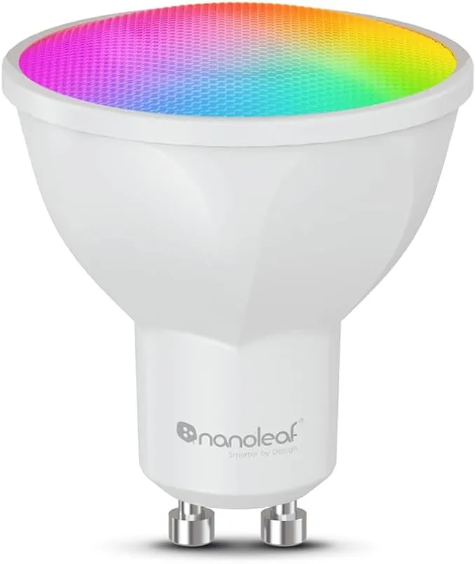 Nanoleaf Bombilla LED GU10 Multicolor WiFi Bluetooth Matter Alexa Apple Home