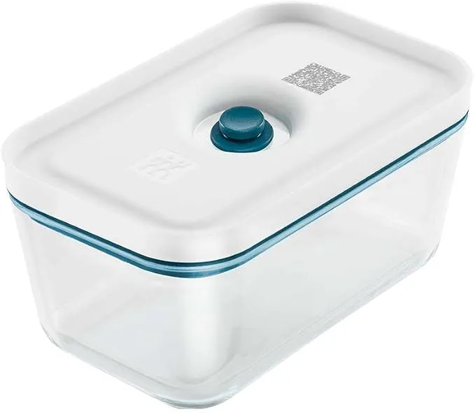 ZWILLING Fresh & Save Recipiente de Vacío con Tapa - Tamaño M, Vidrio Azul
