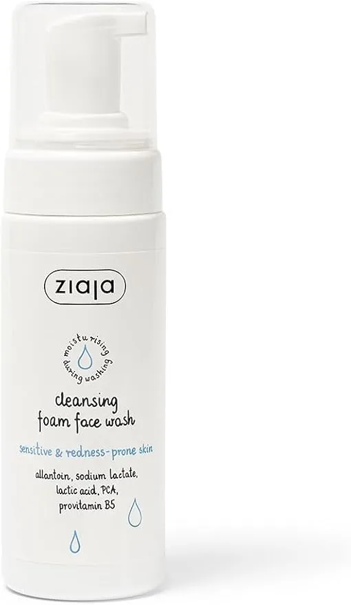 Ziaja Limpiador Facial en Espuma para Pieles Sensibles y Propensas Al Enrojecimiento 150ml