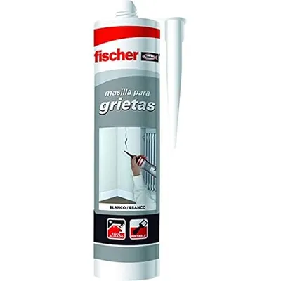 Fischer Masilla Acrílica Blanca para Relleno de Grietas y Reparaciones Interiores (300 ml)