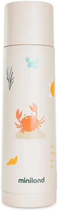 Miniland Termo Bebé para Líquidos 500ml - Crabsy - Acero Inoxidable