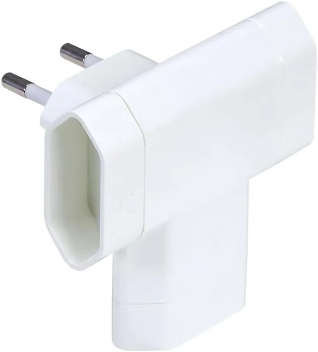 Adaptador Simón 3 Tomas Laterales Extra Plano 10A - Compacto y Seguro para Espacios Reducidos
