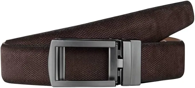 EUREX Cinturón de Cuero para Hombre con Hebilla Automática - Talla 105