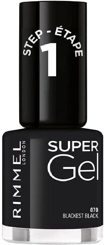 Rimmel London Kate Super Gel Nail Polish #070-Black Obsession
