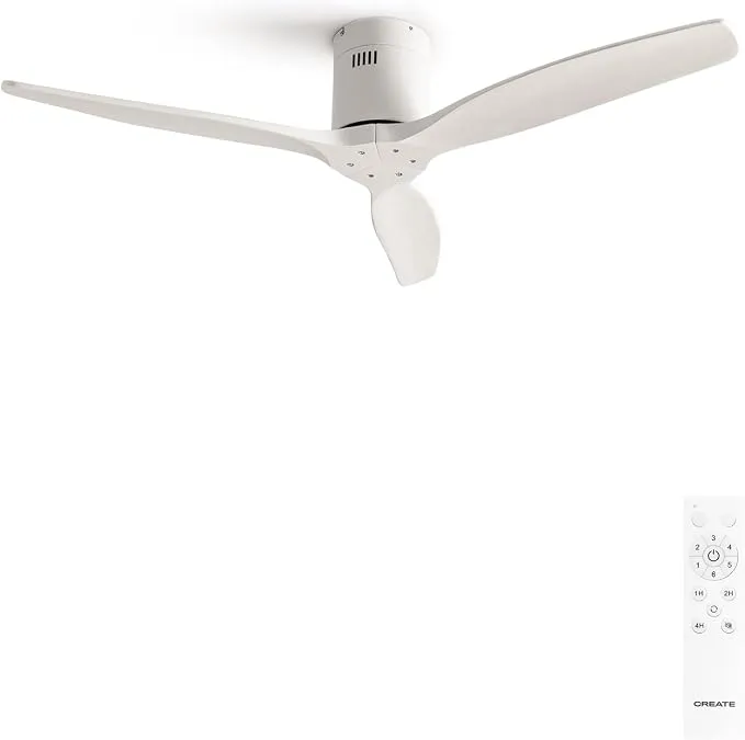 Ventilador de Techo CREATE/WINDCALM ABS Blanco con Mando