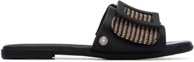 Sandalia Mujer REFRESH Negra - Calzado Cómodo y Elegante (Talla 38)