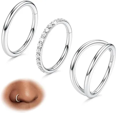 PIERCINGS ACERO 3 piezas