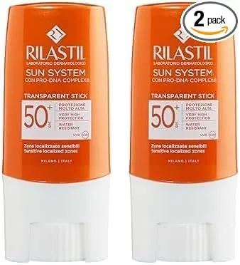 Rilastil - Pack de 2 sticks fotoprotectores transparentes con Spf 50+