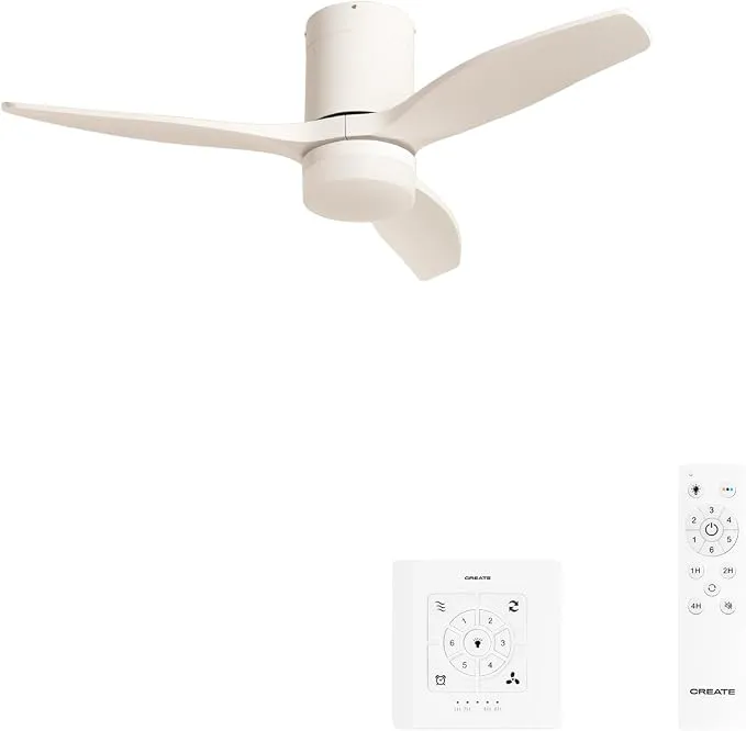 Ventilador de Techo CREATE Windcalm S 40W con 6 Velocidades y 3 Temperaturas de Luz