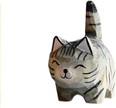 FIGURA GATO NARANJA GRIS
