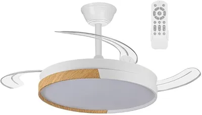 Wonderlamp - Ventilador de techo con aspas retráctiles Arpino