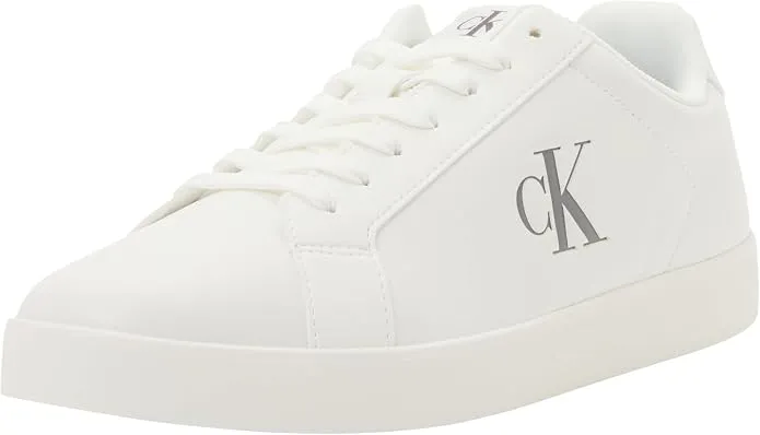 Calvin Klein Cupsole Sneaker Derby Zapatilla Hombre Logo Triple Bright White Talla 42