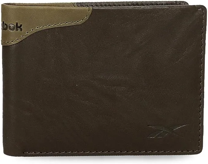 Reebok Club Cartera Horizontal de Piel Marrón con Monedero