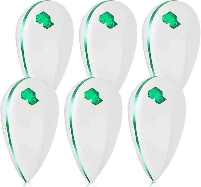 Repelente Ultrasónico de Plagas - 6 Pack Electrónico Repelente Mosquitos Ultrasónico 3 Modes Anti Cucarachas, Moscas,Antimosquitos,Ratones,Arañas,100% Inofensivo para Mascotas y Humanos