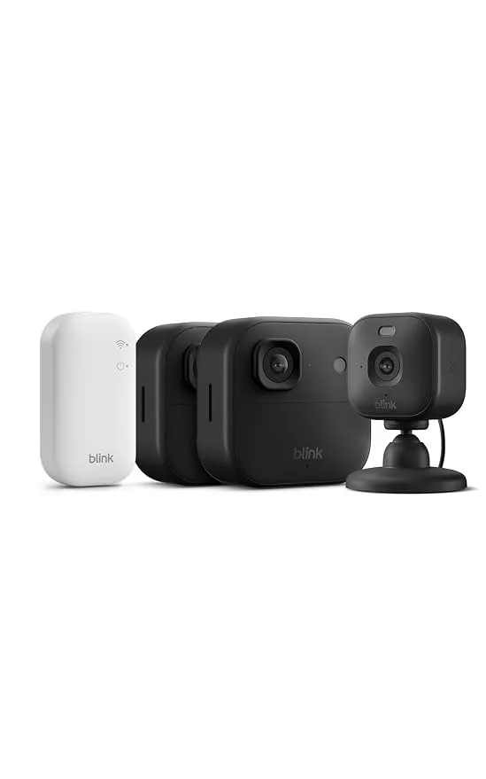 Cámara Exterior 2K+ Blink con Mini Cámara 2K+, Negro, Módulo Básico Incluido