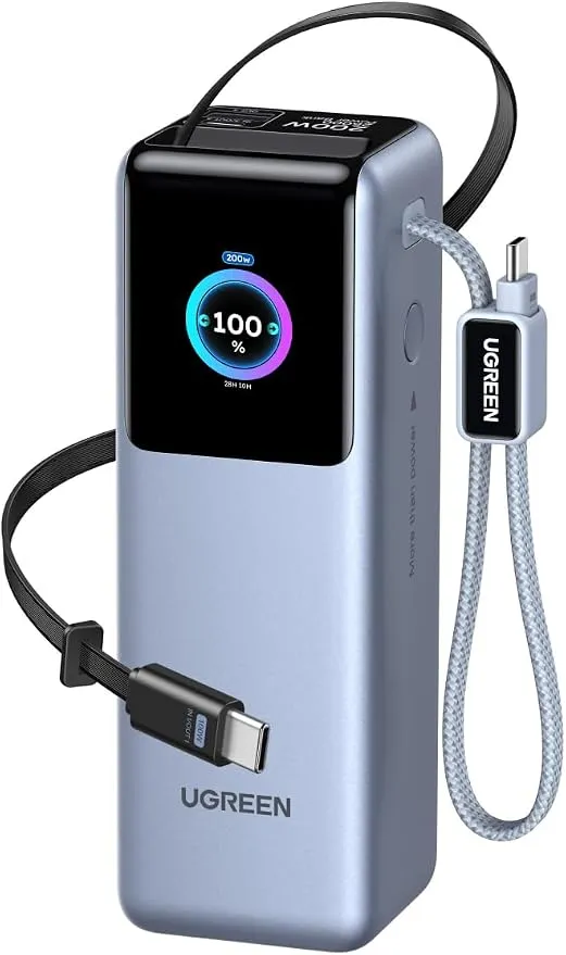 UGREEN Nexode Pro 200W Power Bank 25000mAh Batería Externa USB C PD 100W