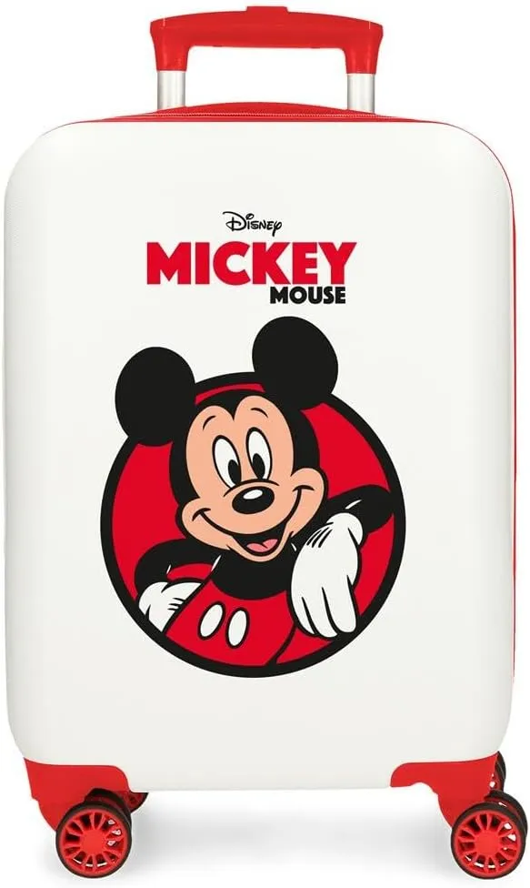 Joumma Minnie Party Maleta de Cabina Blanca Rígida ABS 28,4L 4 Ruedas