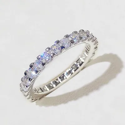 Anillos de moda y versátiles de color plateado para mujer
