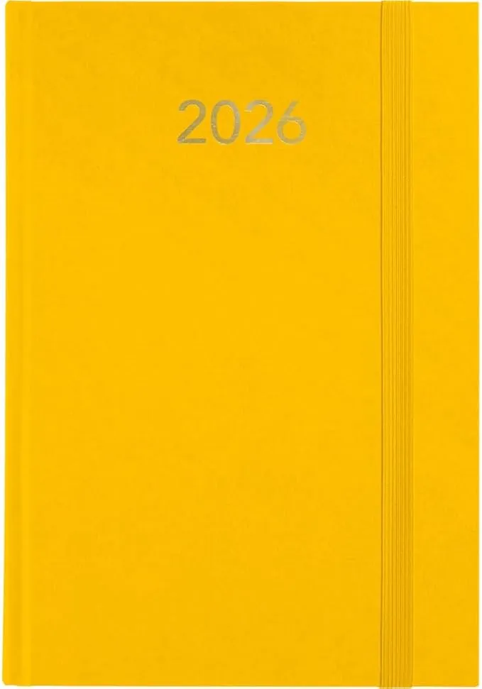 Grafoplas Agenda Anual 2026 Día Página Florencia - Amarillo (14,5x21cm)