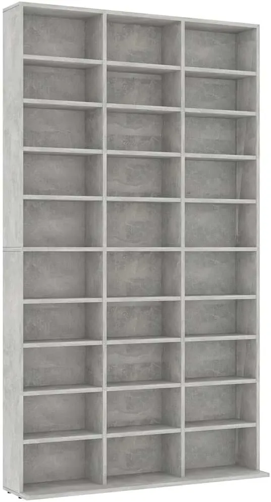 Armario para CDs VidaXL en Madera Contrachapada Gris 102x16x177,5 cm