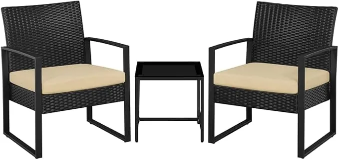 Juego de mesa y sillas para terraza y jardÃn Yaheetech