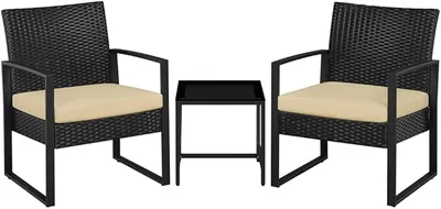 Juego de mesa y sillas para terraza y jardín Yaheetech