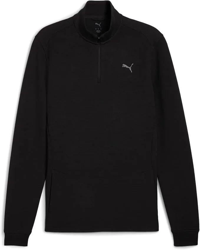Sudadera Puma M Cloudspun 1/4 Zip Negra para Hombre