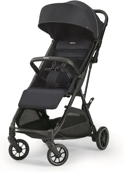 Inglesina NOW Silla de Paseo Compacta Ligera 7,2 kg, Cierre Automático One Touch, Respaldo Reclinable 170°, Capota UPF 50+, desde el Nacimiento hasta 22 kg, Splash Blue