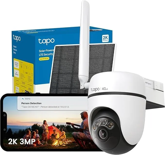 Cámara de seguridad solar Tapo C615G con 4G