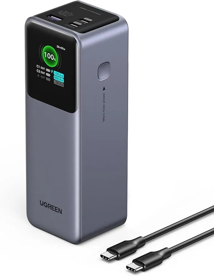 UGREEN Nexode Pro Power Bank 25000mAh 200W con 3 Puertos