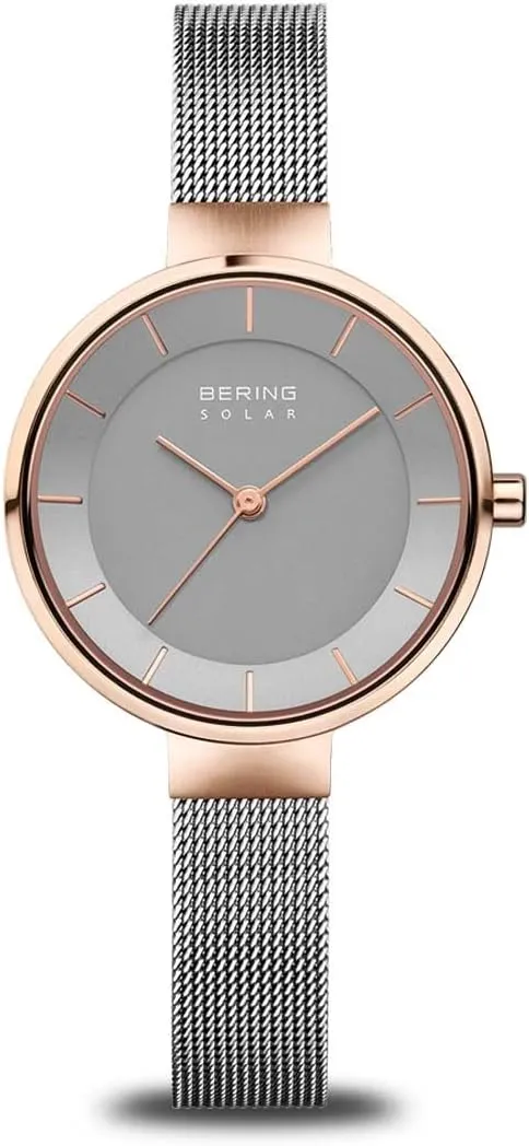 Reloj BERING 14631-369 Solar Mujer Acero Rosa Cristal Zafiro 5 ATM