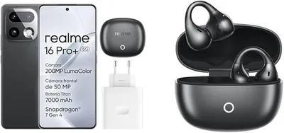 realme 16 Pro+ 5G 256GB 8GB Master Grey EU AMZ+Buds Clip-Black