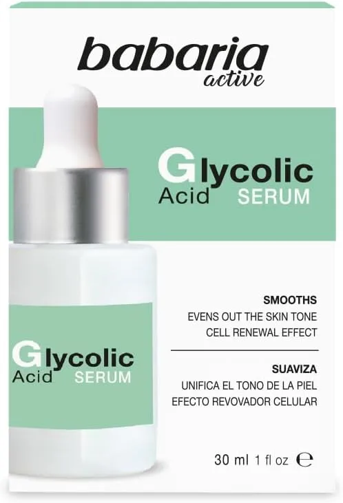 Babaria Sérum Facial Ácido Glicólico 30 ml - Antimanchas y Antiedad