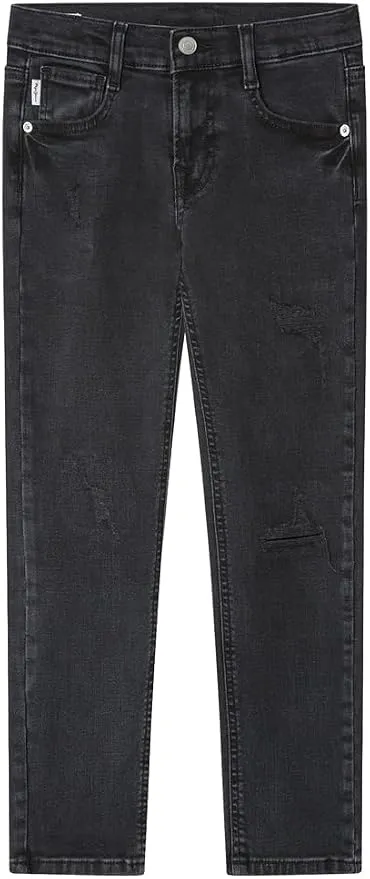Pepe Jeans Jeans Ajustados FS CASHED para Niño, Color Negro (Denim-9WA), Talla 4 años